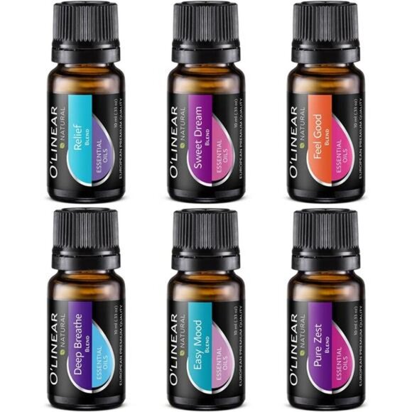 Essential Oils 6 Blends Set - Perfect for Humidifiers and Diffusers Aromatherapy - Picture 1 of 8